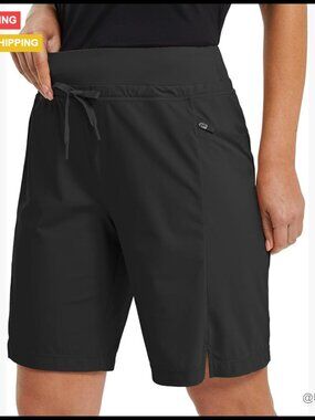 Quick Dry Hiking Shorts with Zipper Pockets, Moisture Wicking Fabric